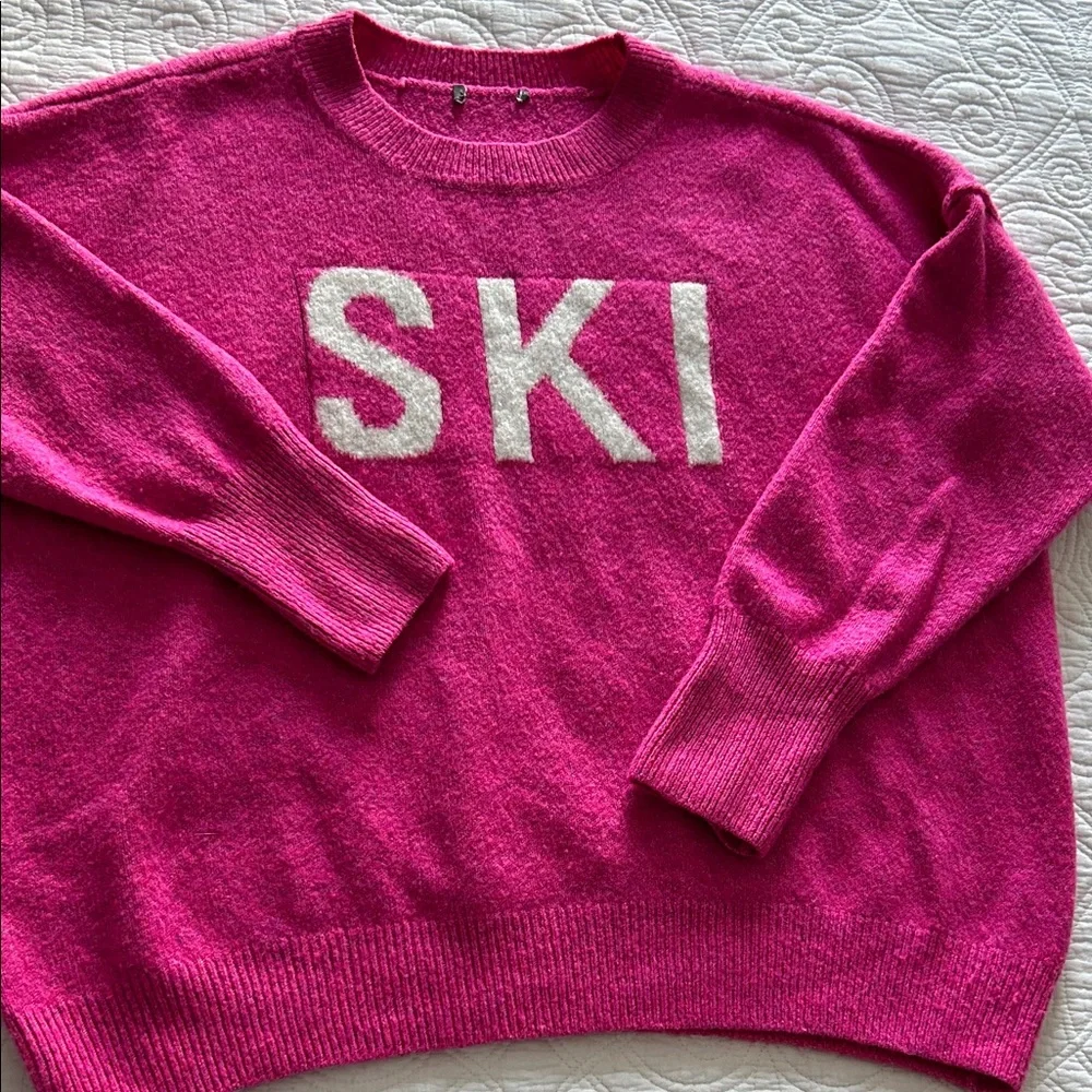 Vince Camuto pink SKI sweater - Picture 1 of 5